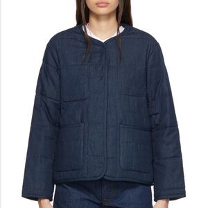 A.P.C. Indigo & printed reversible 100% cotton jacket FR36